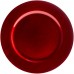  13" Red Metallic Round Plastic Charger Plate