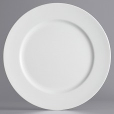 13" Round White Plastic Charger Plate