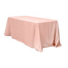 Polyester 90"x156" Rectangular Tablecloth Blush