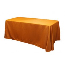 Polyester 90"x156" Rectangular Tablecloth Burnt Orange