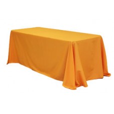 Polyester 90"x156" Rectangular Tablecloth Orange