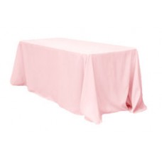 Polyester 90"x156" Rectangular Tablecloth Light Pink
