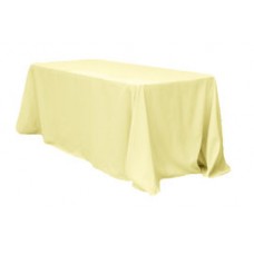 Polyester 90"x156" Rectangular Tablecloth Light Yellow