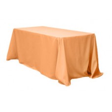 Polyester 90"x156" Rectangular Tablecloth Peach