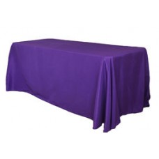 Polyester 90"x156" Rectangular Tablecloth Purple