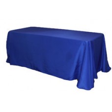Polyester 90"x156" Rectangular Tablecloth Royal Blue