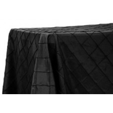Pintuck 90x156" rectangular tablecloth Black