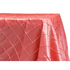Pintuck 90x156" rectangular Tablecloth Coral