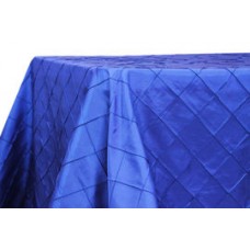 Pintuck 90x156" rectangular tablecloth Royal Blue