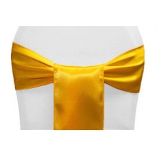 Satin Chair Sashes Canary Yellow