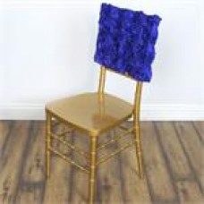 Rossette Chair Caps Royal Blue