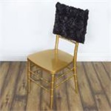 Rossette Chair Caps Black