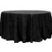 Sequin 120" Round Tablecloth Black