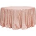 Sequin 120" Round Tablecloth Blush/Rose Gold