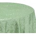 Sequin 120" Round Tablecloth Mint Green
