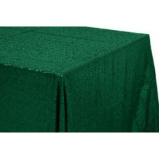 Sequin 90"x156" Rectangular Tablecloth Emerald Green