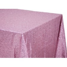 Sequin 90"x156" Rectangular Tablecloth Pink