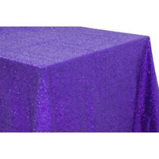 Sequin 90"x156" Rectangular Tablecloth Purple
