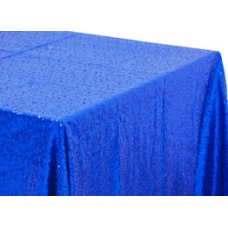 Sequin 90"x156" Rectangular Tablecloth Royal Blue
