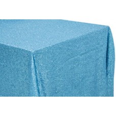 Sequin 90"x156" Rectangular Tablecloth Turquoise