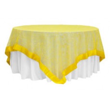 Embroidered Overlay 90"x90" Canary Yellow